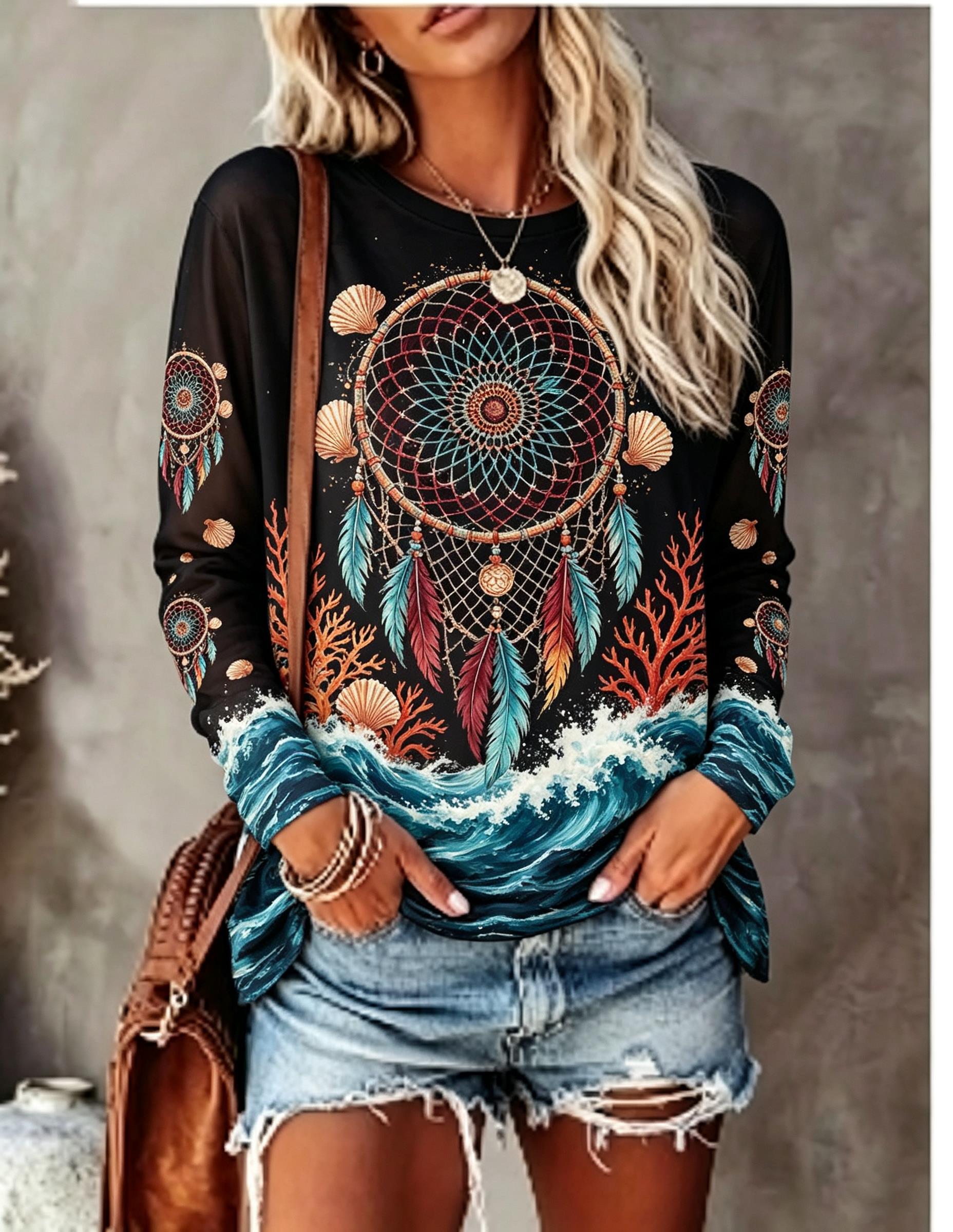 Women's Crew Neck Long Sleeve  - Blouses recension och pris