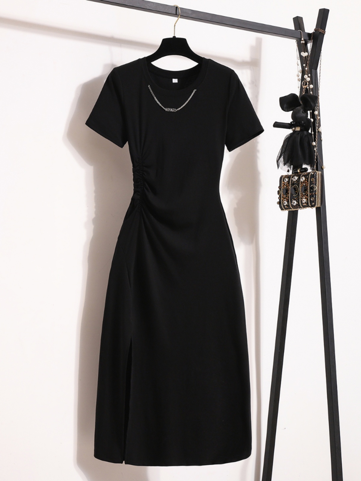 Casual Elegant Short Sleeve Dr - Korean Style A Line Shirt Dress recension och pris