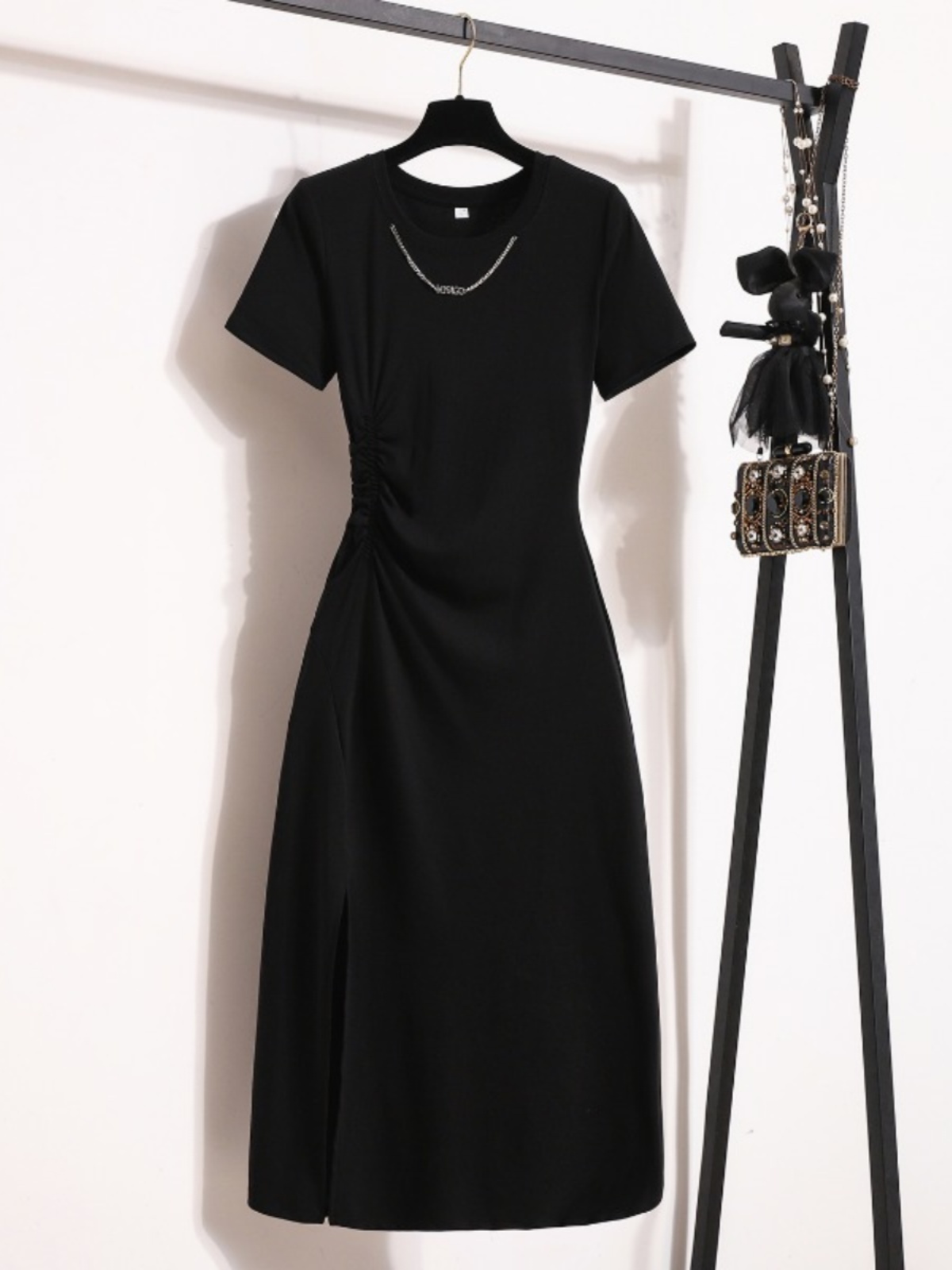 Casual Elegant Short Sleeve Dr - Korean Style A Line Shirt Dress recension och pris