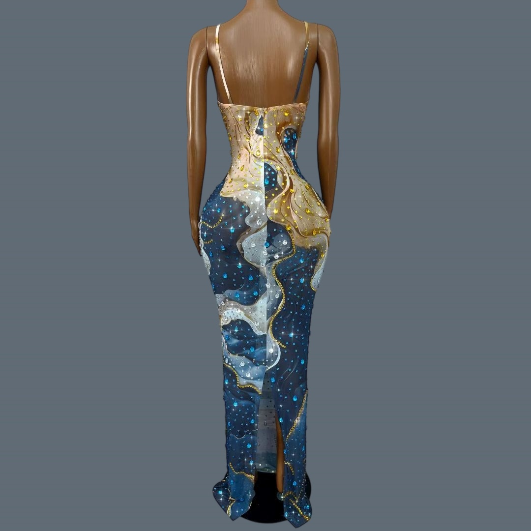 Sexy Women Sparkly Rhinestone  - Sparkly Rhinestone Club Party Dress recension och pris