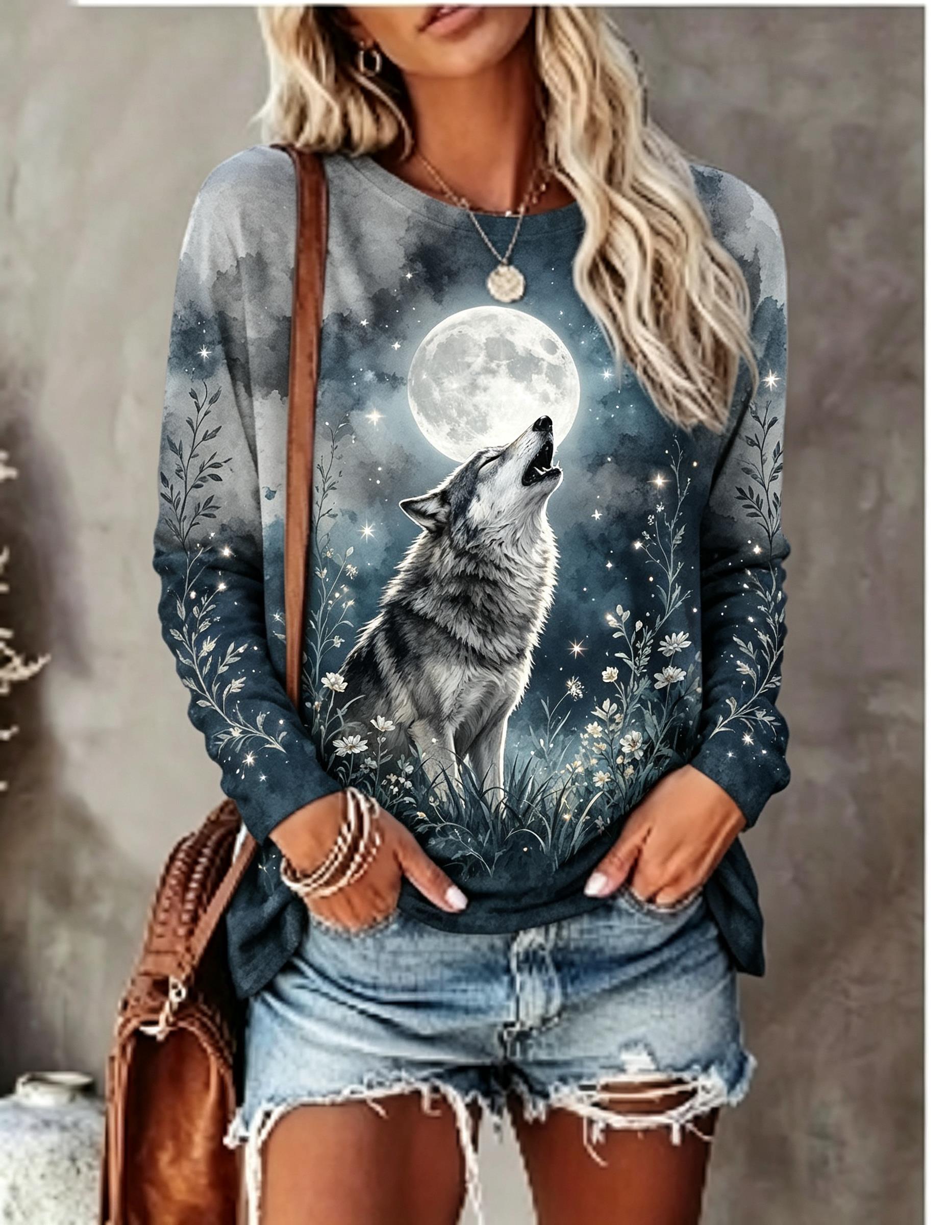 Women Long Sleeve T Shirt Howl - Blouses recension och pris